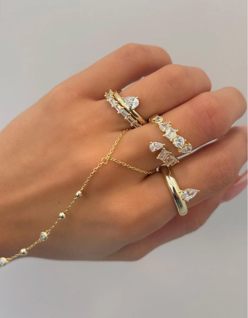 Cluster Glow Ring Gold