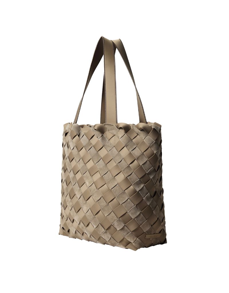 Como Shopper Tope Striped Suede Bluff