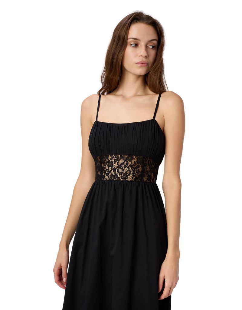 Octavia Cotton Dress Black