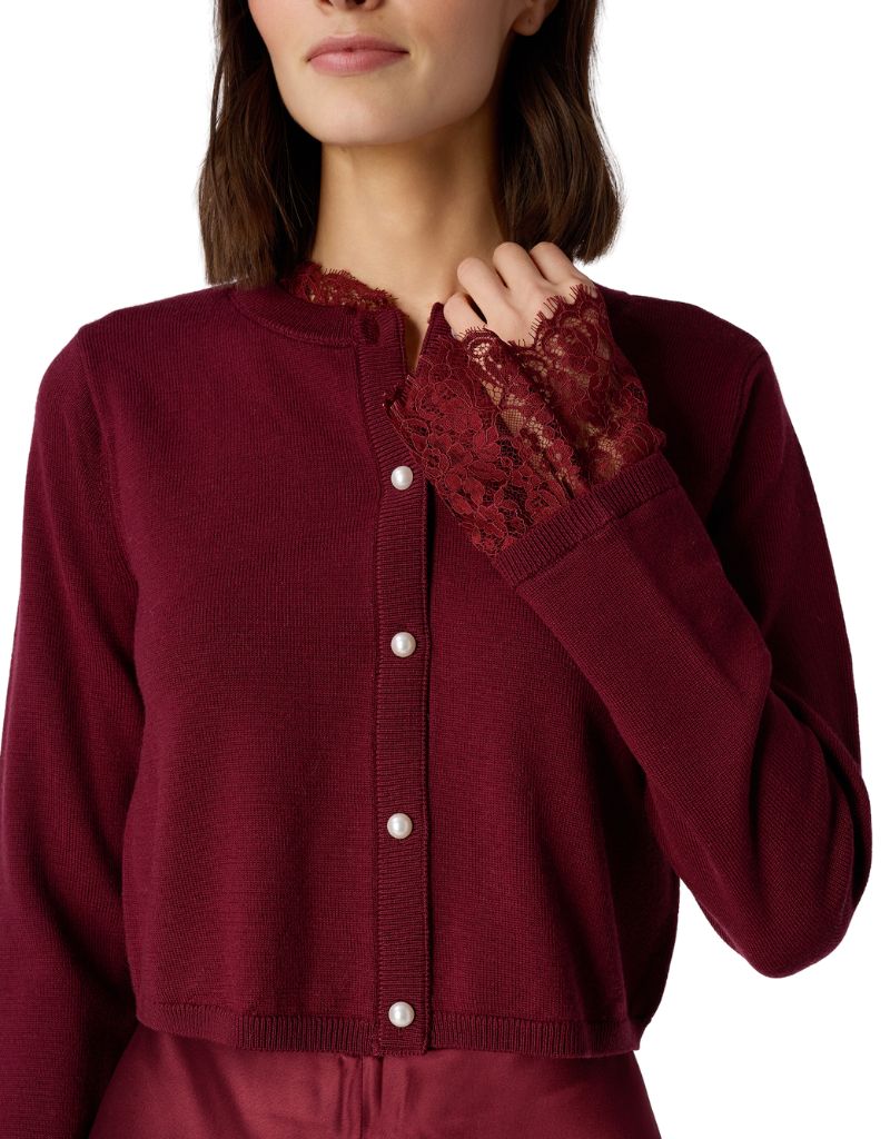 Eliana Cardigan Deep Plum F26