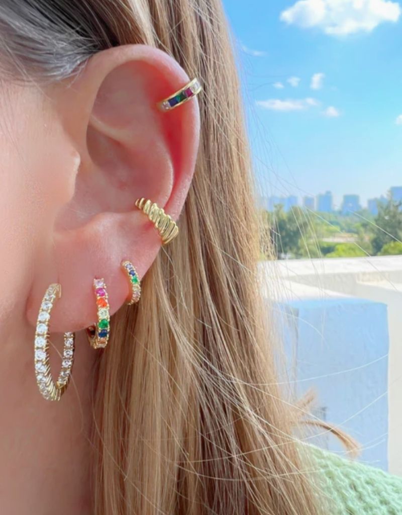 The Perfect Diamond Hoops Gold