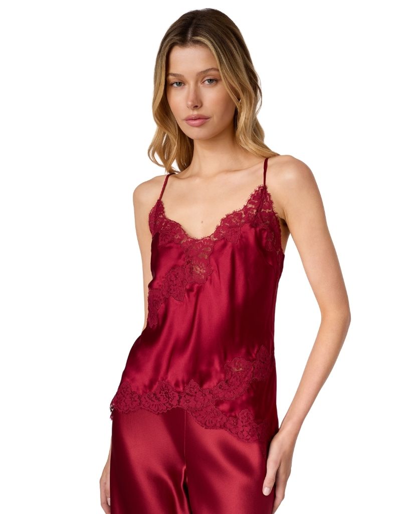Deena Bias Camisole Cherry Wine H26