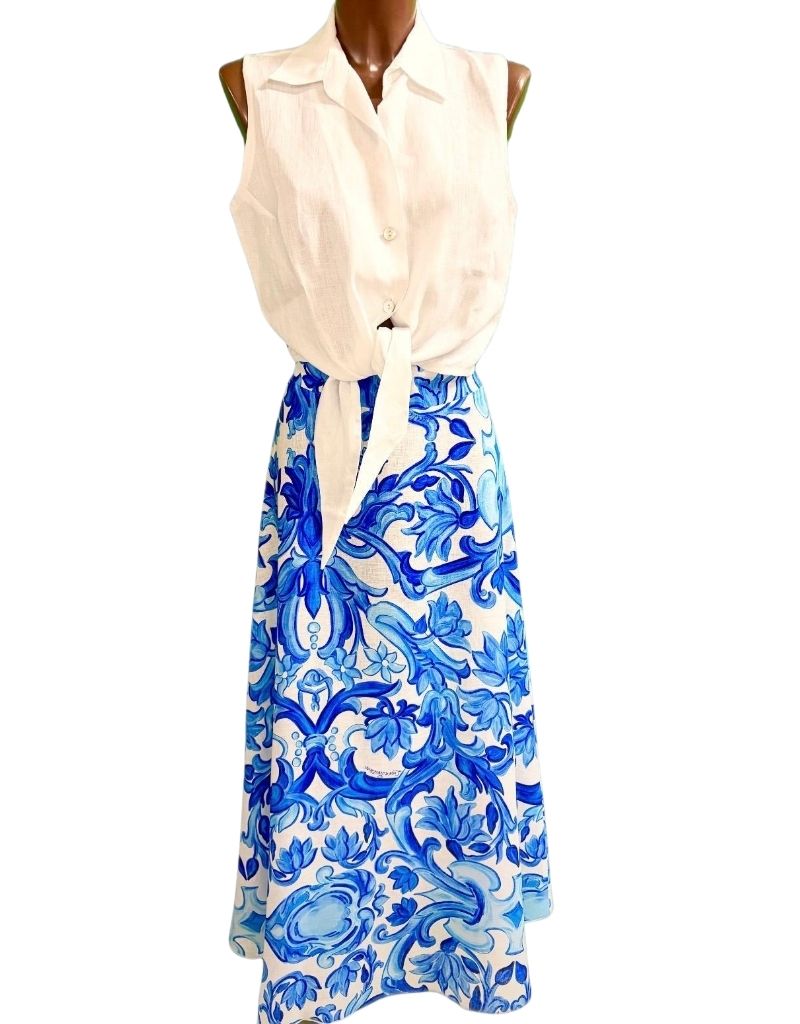 Skirt Esmeralda Pitura Blue