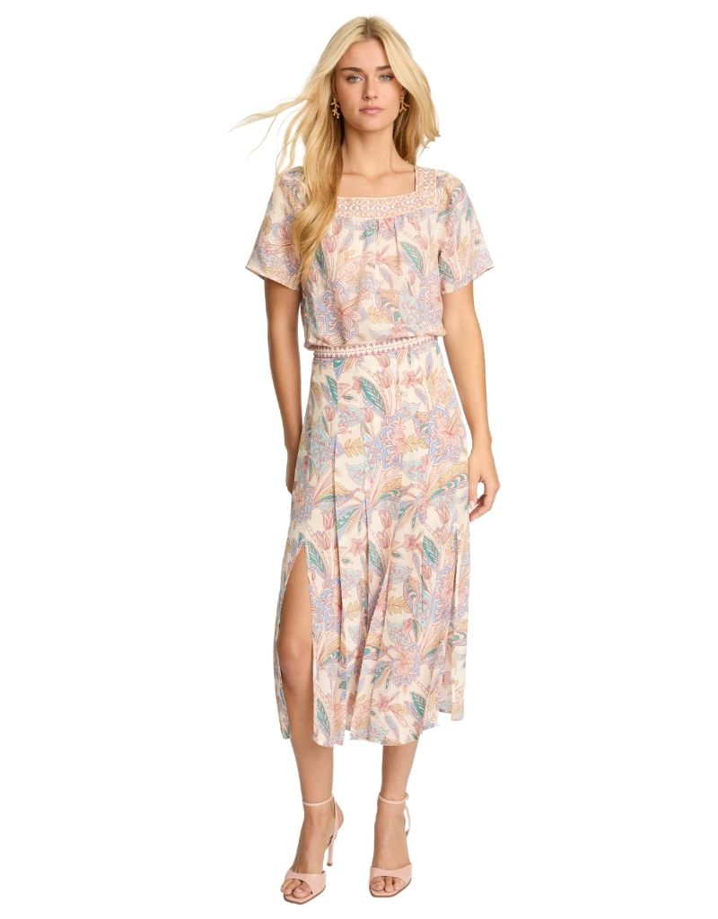 Glenda Skirt in Paisley Floral