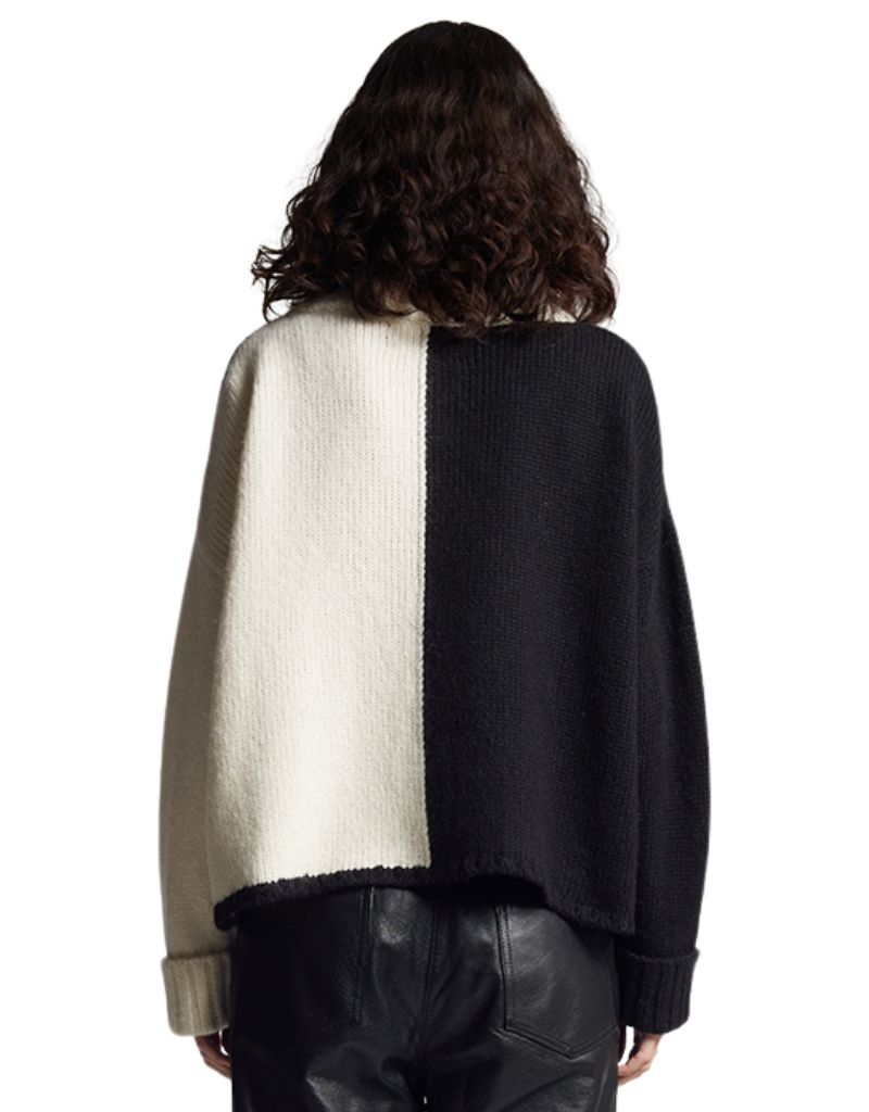 Maeve Sweater Ivory Black Combo