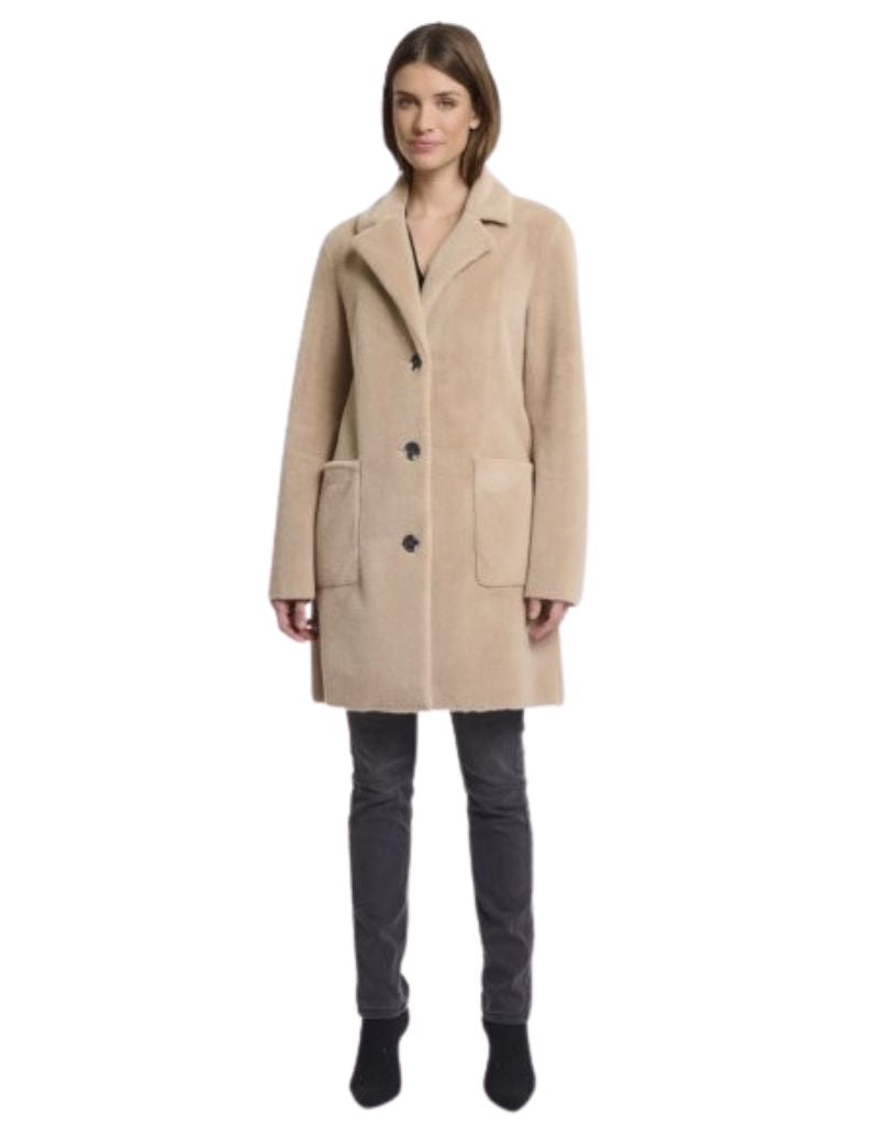 Lenna Faux Fur Coat Oat