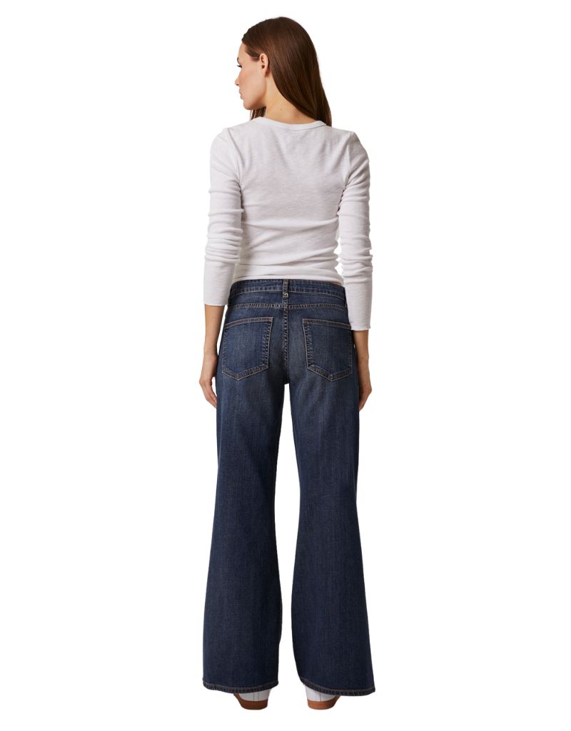 Cary High Rise Wide Leg Dark Lorient Wash