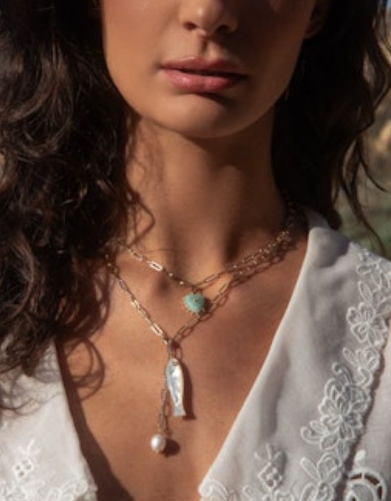 Isabel Amazonite Heart Charm