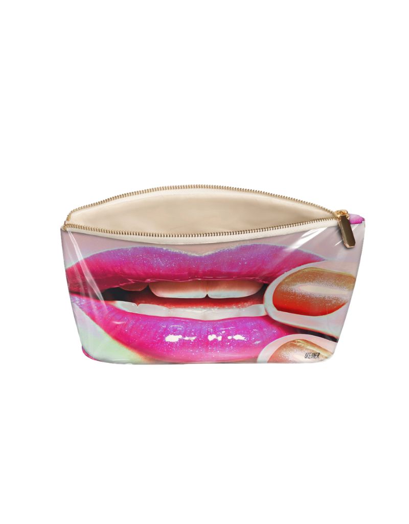 Luscious Lips Medium Makeup Bag Travel Case