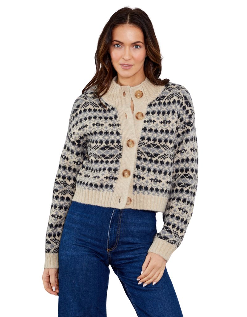 dH Kinsley Cardigan Mid Grey Combo