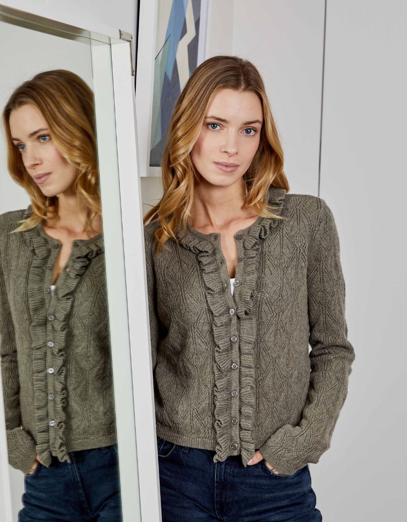 Elenor Cardigan Dried Basil