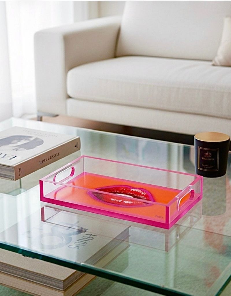 Hot Kiss Acrylic Small Rectangle Tray
