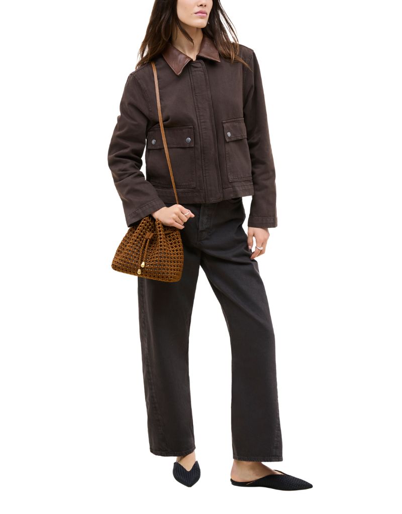 Mallorca Medium Bucket Open Weave Teak