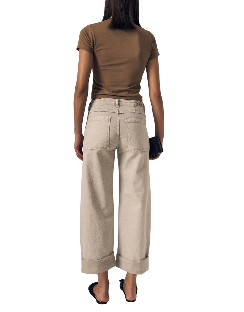Selena Crop Cuffed Mid Rise Desert Sands H26