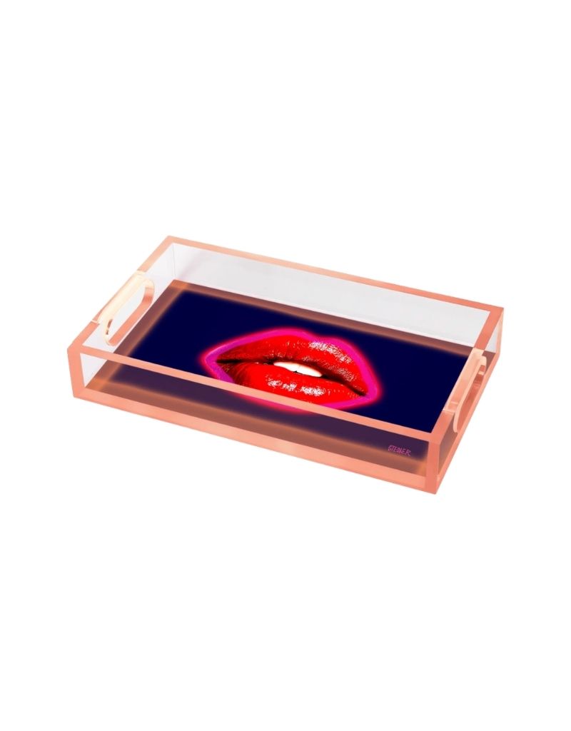 Midnight Kiss Acrylic Small Rectangle Tray
