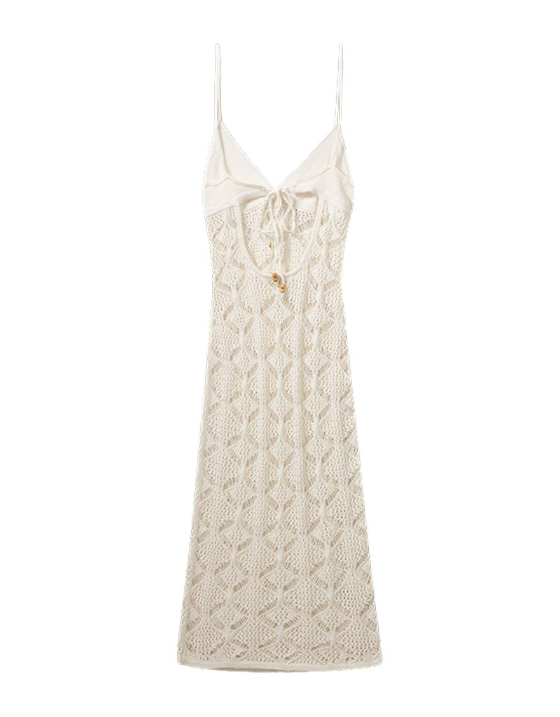 Marrakesh Midi Dress Ecru Su26