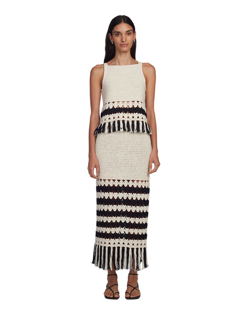 Zelda Top Ivory Black Combo