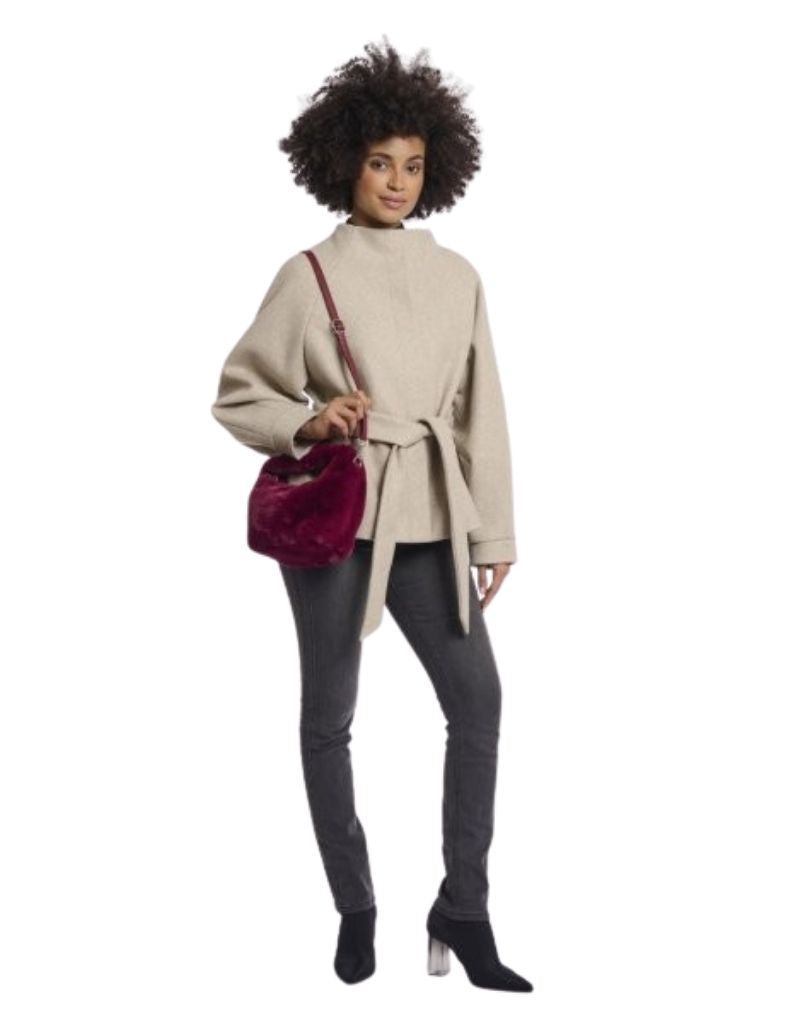 Cheryl Small Faux Fur Crossbody Bag Sugar Plum