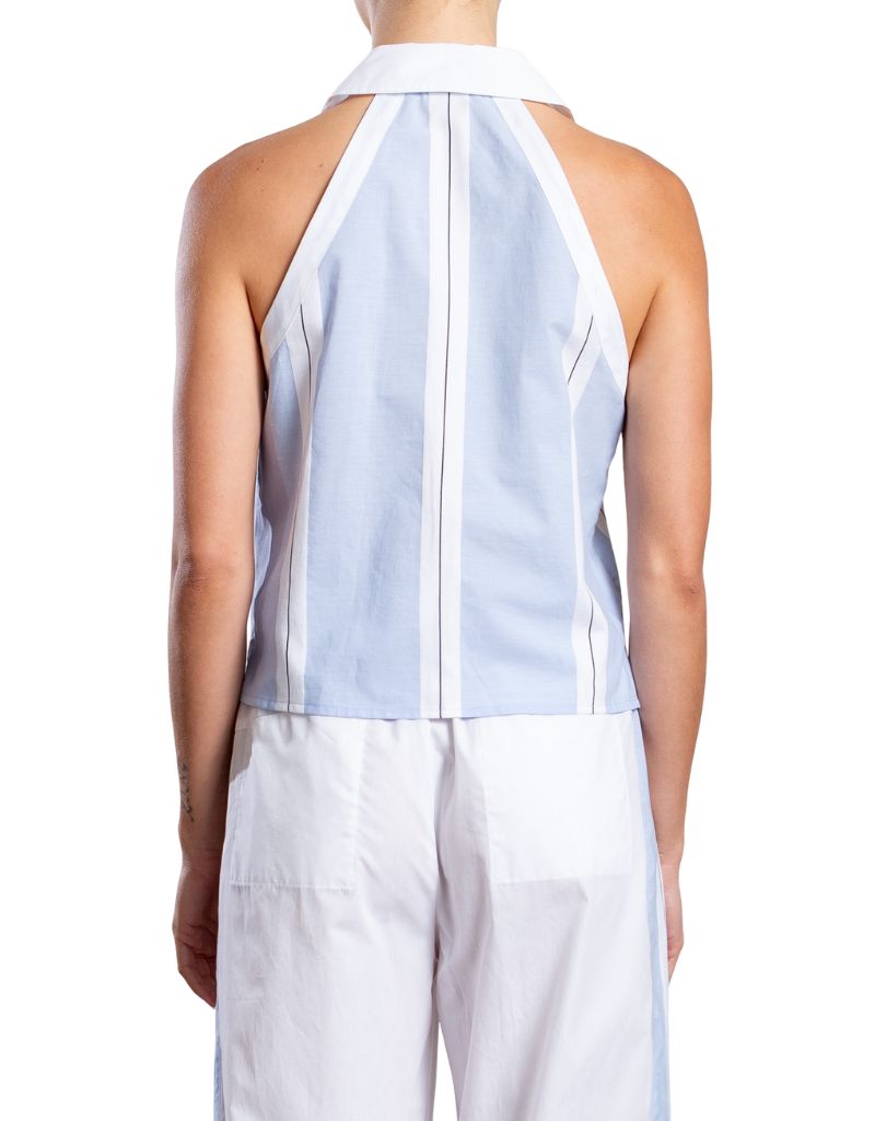 Atlas Halter in Bari Stripe Blue