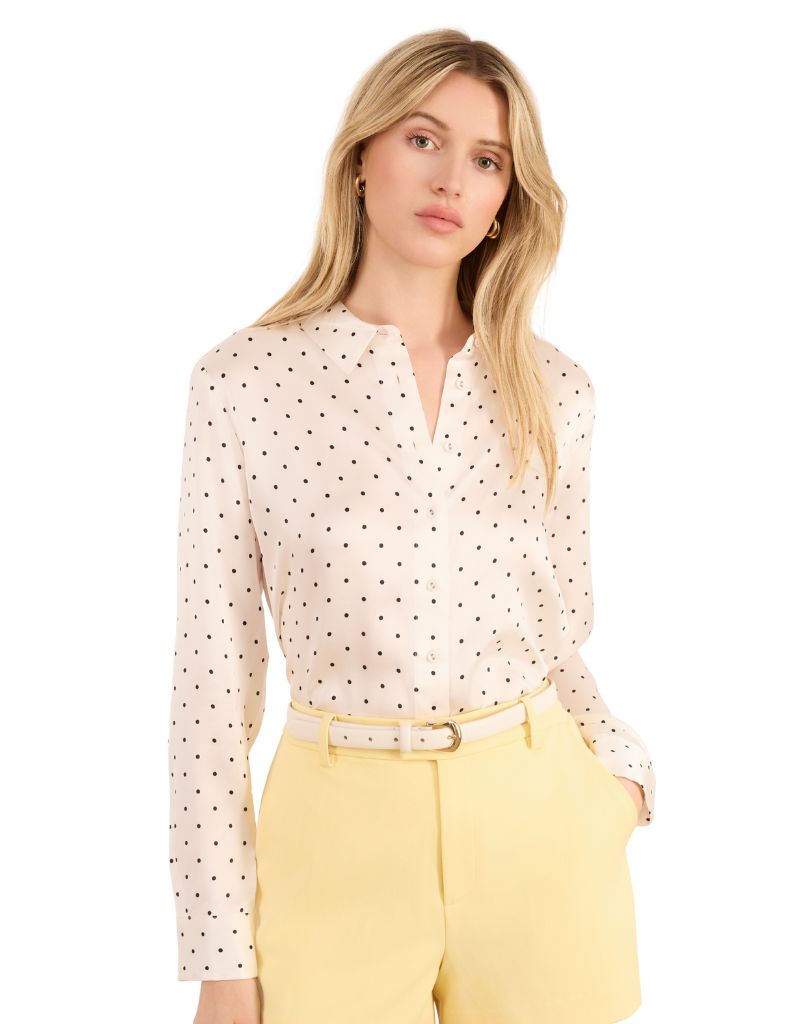 Crosby Silk Blouse Pin Dot