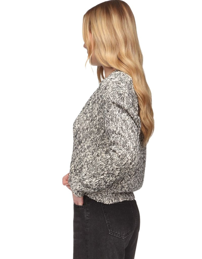 Wispr Chunky Twist Crop Cardi Black F26