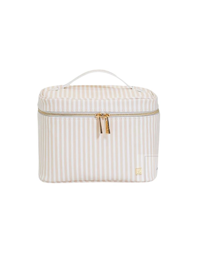 Luxe Vanity Train Case Pimlico Stripe Sand