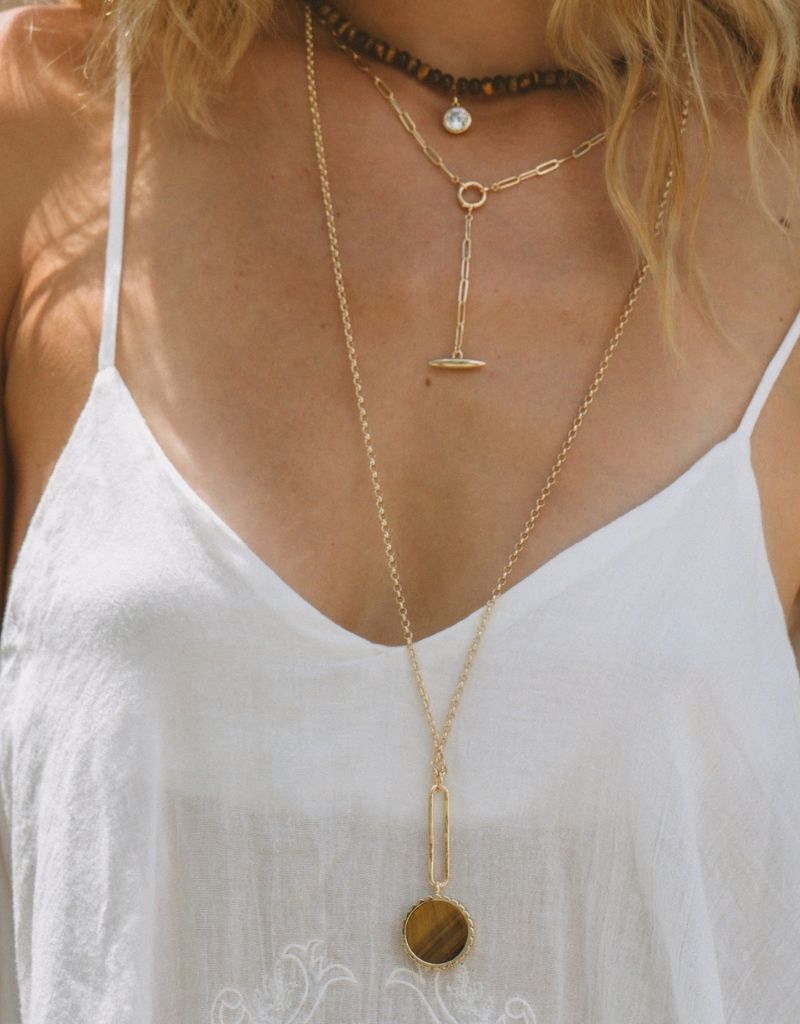 Odeon Tiger's Eye Drop Charm