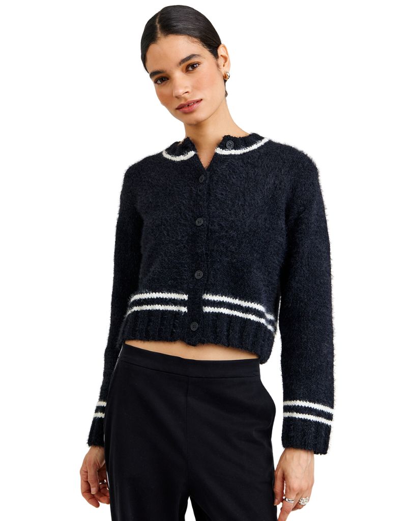 Constrast Stripe Cardigan