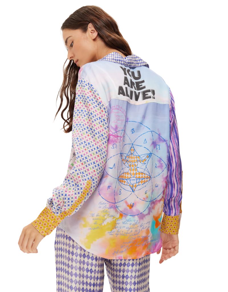 Isabel Printed Shirt Runic Whisper