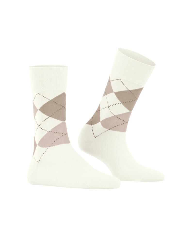 Sensitive Argyle Women Socks 46039 Ivory