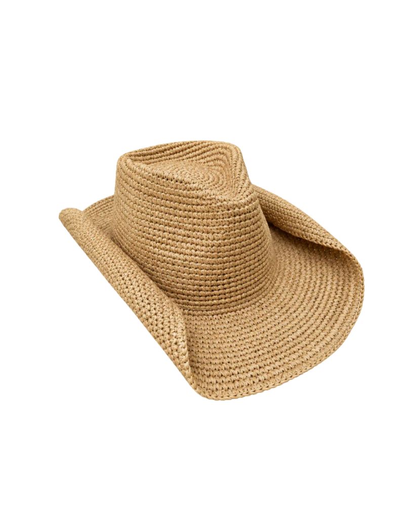 Carrera Hat in Natural & Gold