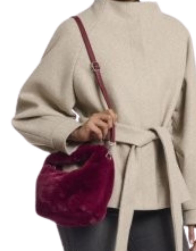 Cheryl Small Faux Fur Crossbody Bag Sugar Plum