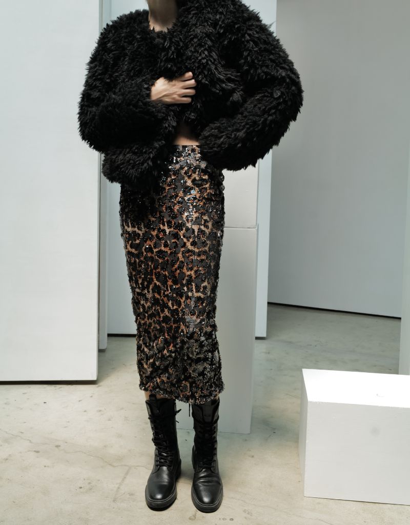 Liza Skirt 3D Leopardo