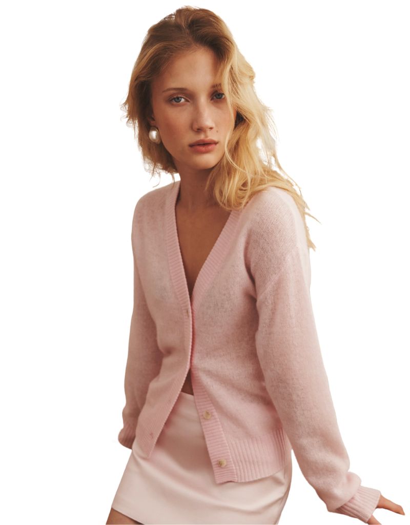 Cloud Cashmere Cardigan Light Pink