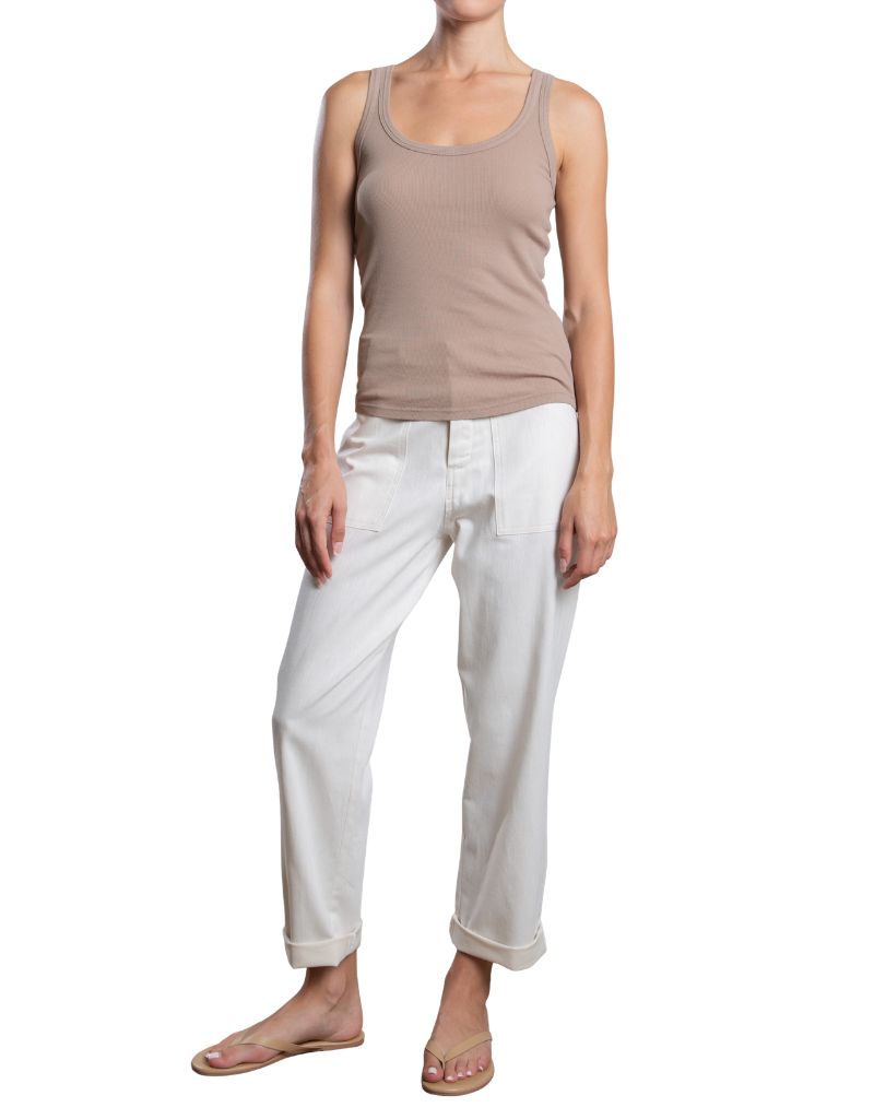 Ellis Pant in Linen Twill Bone