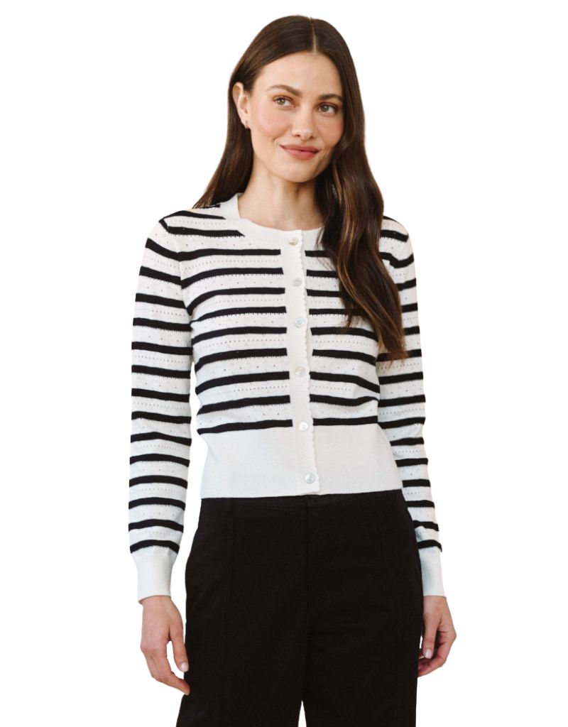 Fitted Cardigan Cherie Stripe