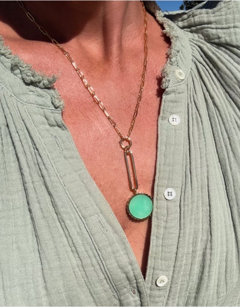 Odeon Chrysoprase Drop Charm