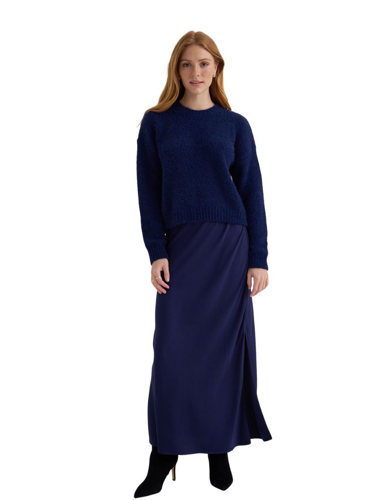 Drop Shoulder Sweater Eclipse Blue