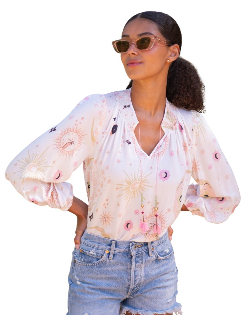 Naomi Top Cream Stars and Moon 8