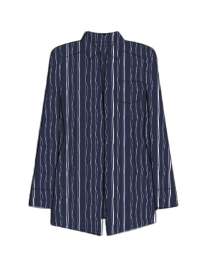 Long Lean Shirt Indigo Ivory