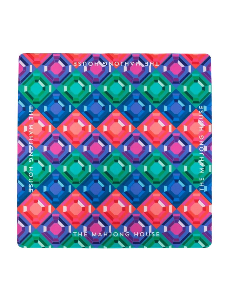 Sapphire Gem Double-Sided Travel Mahjong Mat