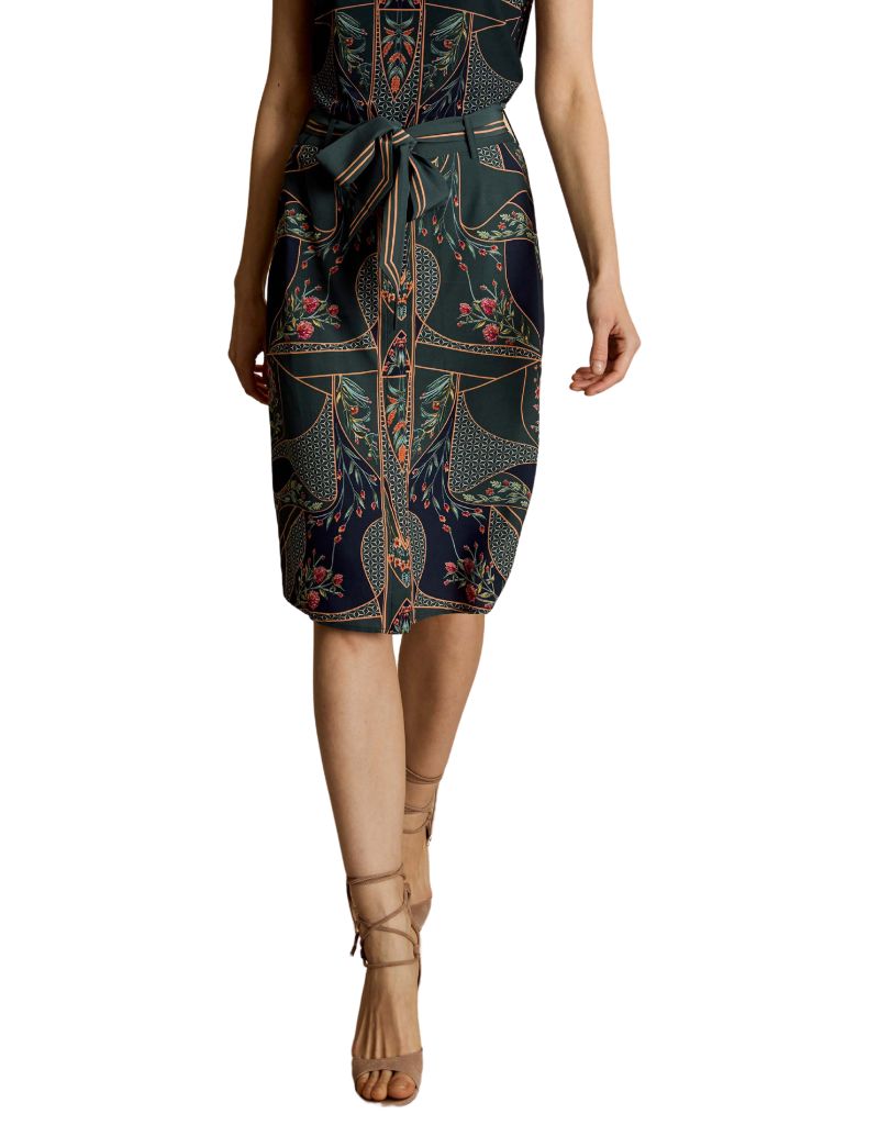 Sora Skirt in Patchwork Flower F26