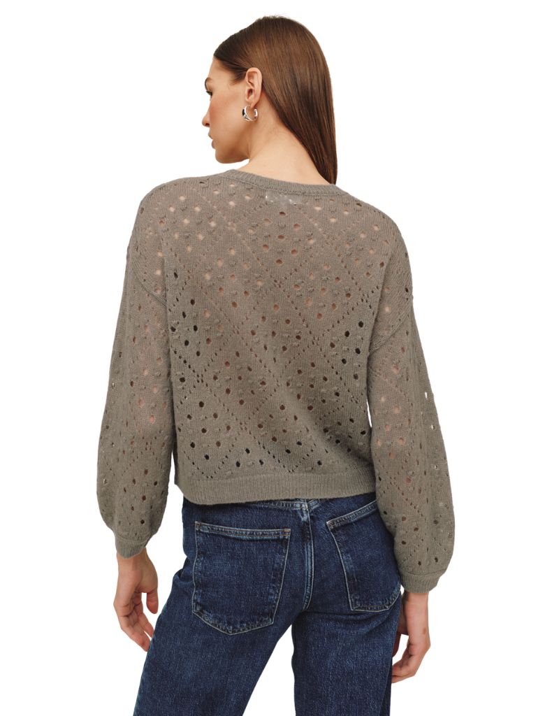 Balloon Sleeve Sweater Shadow Moss