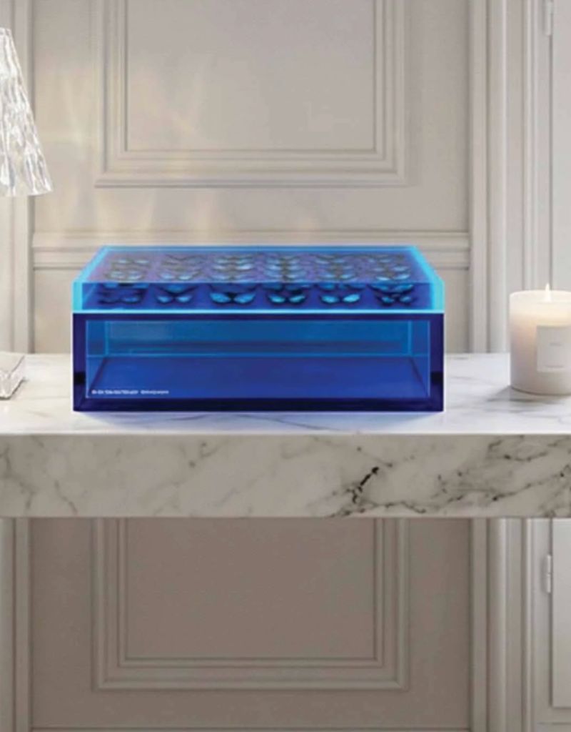 Cobalt Blue Butterfly Acrylic Keepsake Box
