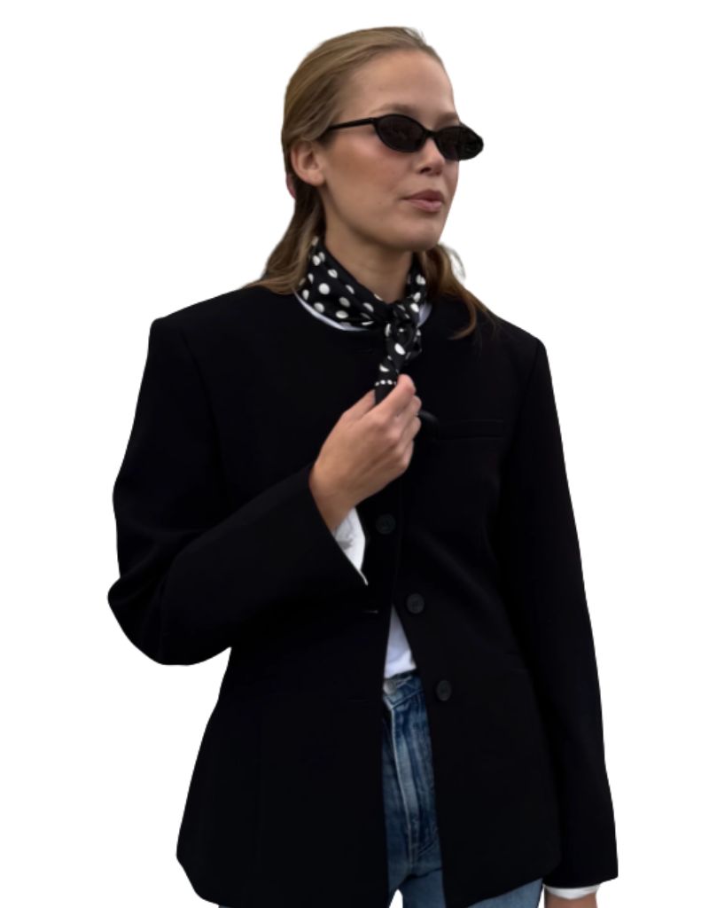 Polkadot Scarf Black 65cm