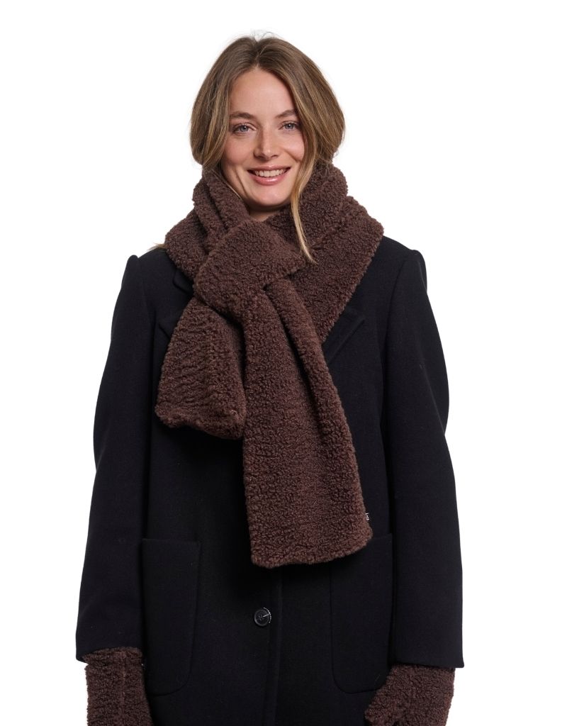 Asho Teddy Scarf Coffee Roast F26
