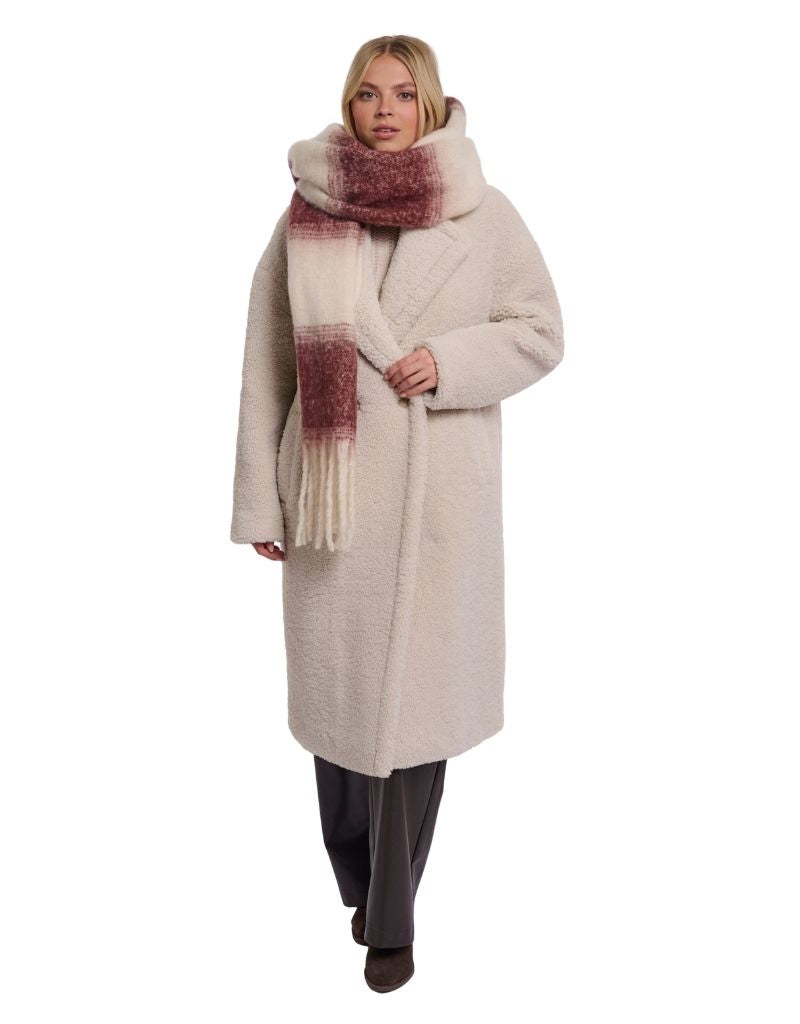 Erica Checkered Scarf Sangria Birch