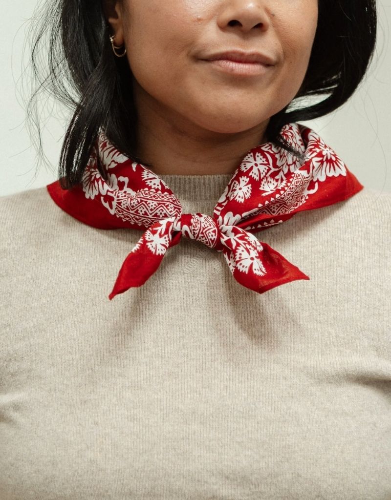 Cotton Blossom Bandana Brick
