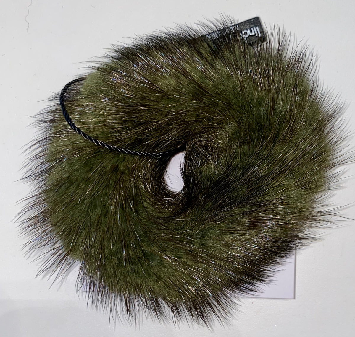 Linda Richards Genuine Mink Fur Hair Tie Scrunchie Black NWT Linda Richards | HT-04 Mink Scrunchies | I Am More Scarsdale main image 3