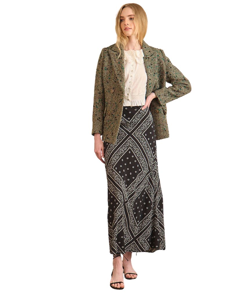 Suki Skirt Aces Wild Black